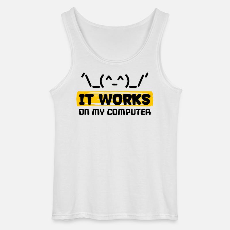 Coden Skripting Computerfreak Developer Statement - Gildan Männer Tank Top - Weiß