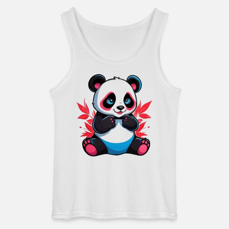 Panda Bär - Gildan Männer Tank Top - Weiß