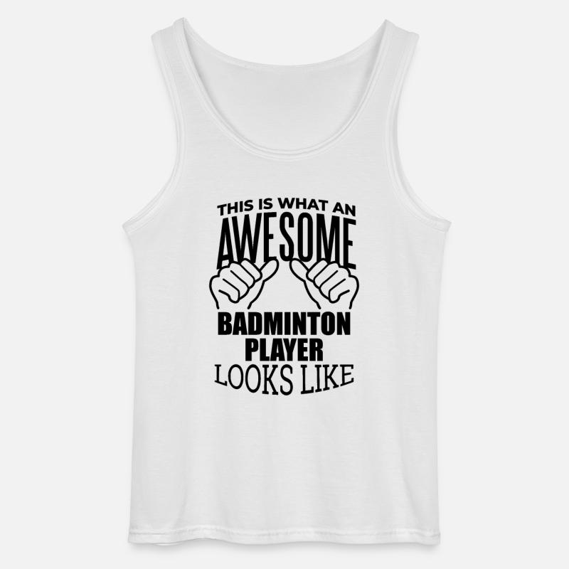 Badminton - Gildan Männer Tank Top - Weiß
