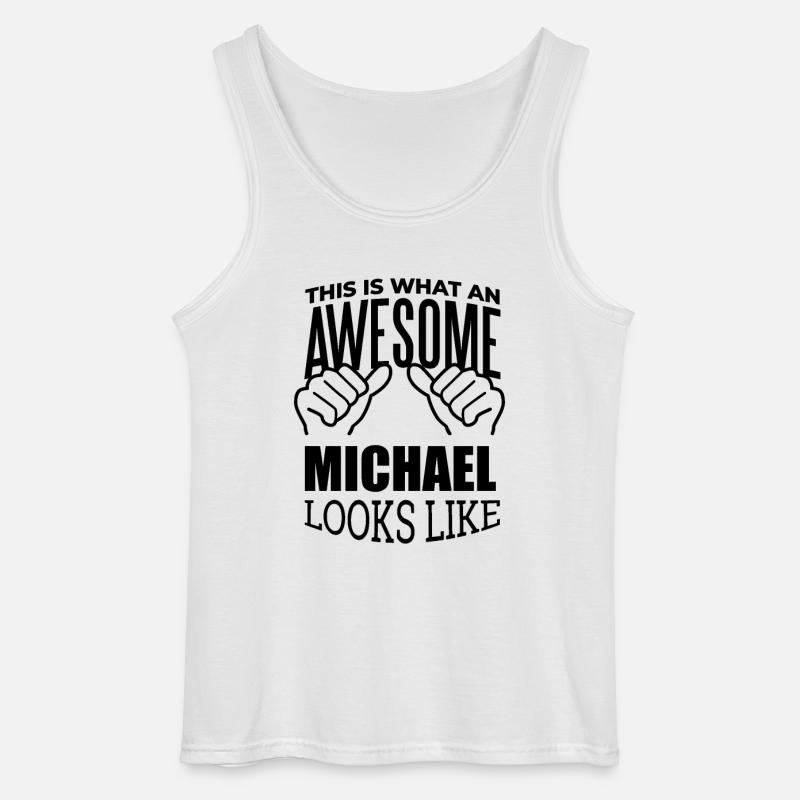 Michael - Gildan Männer Tank Top - Weiß