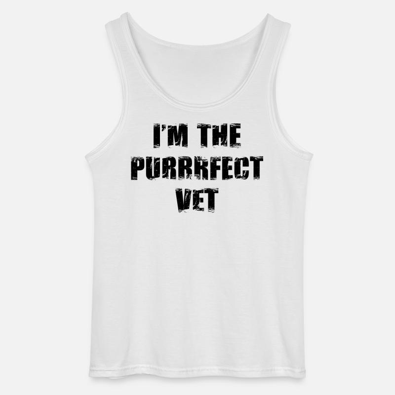 Tierarzt Spruch - Gildan Männer Tank Top - Weiß