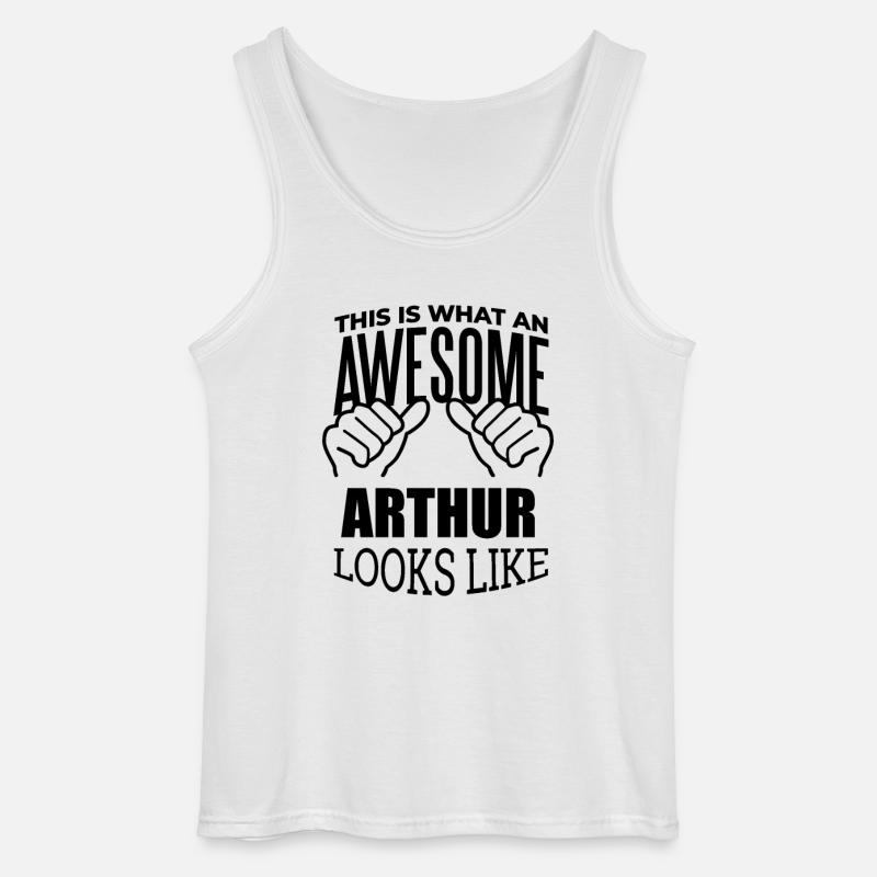 Arthur - Gildan Männer Tank Top - Weiß