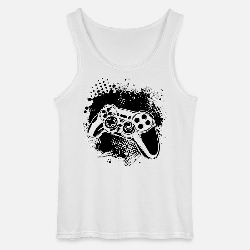 Game Controller - Gildan Männer Tank Top - Weiß