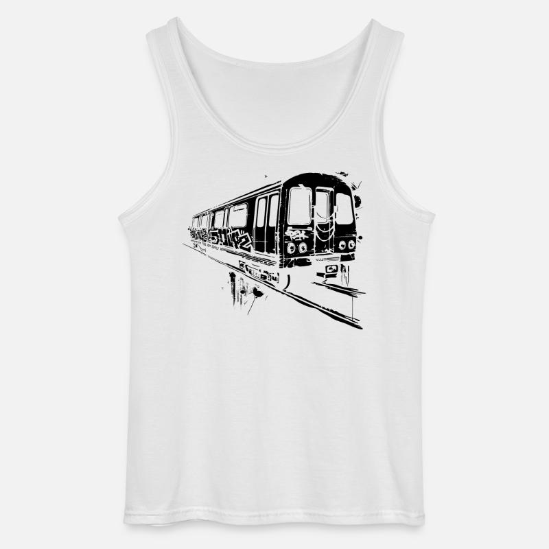Eisenbahn Grafik - Gildan Männer Tank Top - Weiß