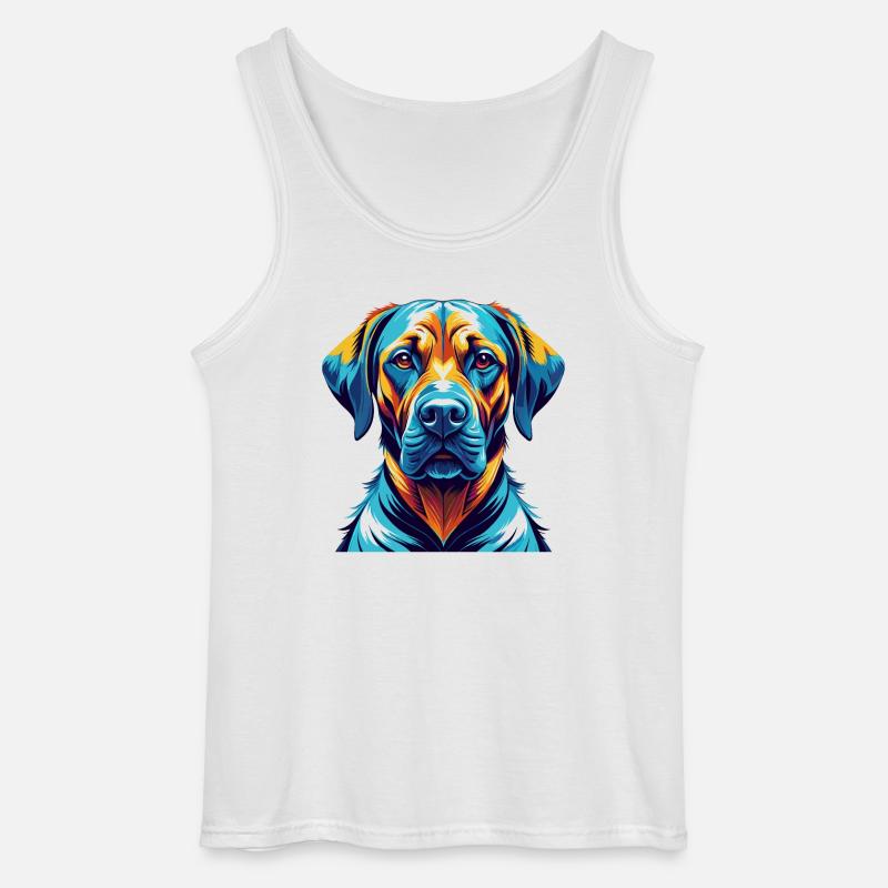 Rhodesian Ridgeback Hunderasse Karikatur Kawaii - Gildan Männer Tank Top - Weiß