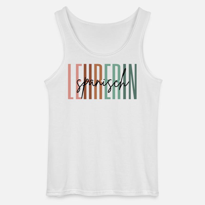 Lehrerin Spanisch Spanischlehrerin Geschenk - Gildan Männer Tank Top - Weiß