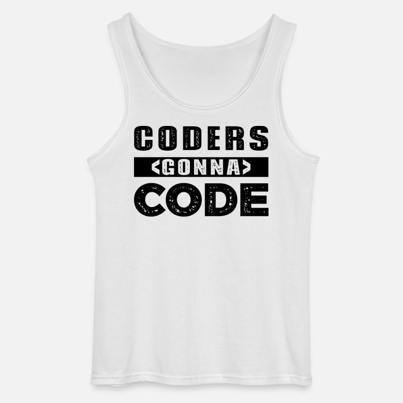 Coders Gonna Code - Gildan Männer Tank Top - Weiß