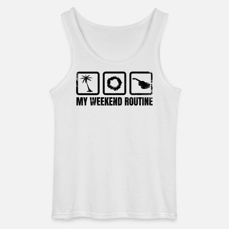 Ukulele Wochenende - Gildan Männer Tank Top - Weiß