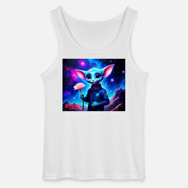 Wonky Maus - Gildan Männer Tank Top - Weiß