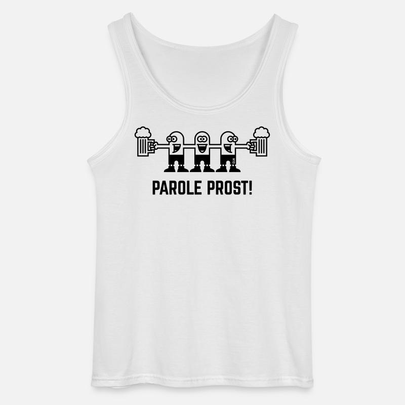 Parole Prost! (Bier / Biertrinker / 1C) - Gildan Männer Tank Top - Weiß