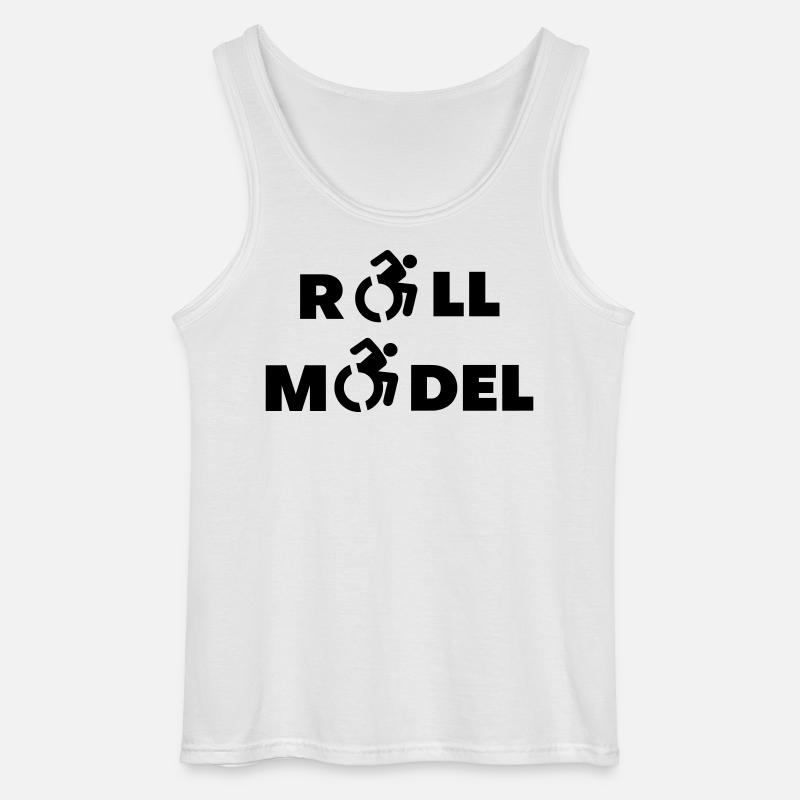 Jeder Rollstuhlfahrer ist ein Vorbild # - Gildan Männer Tank Top - Weiß