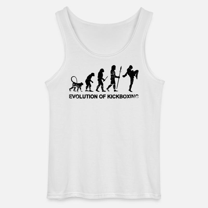 Evolution des Kickboxens - Gildan Männer Tank Top - Weiß