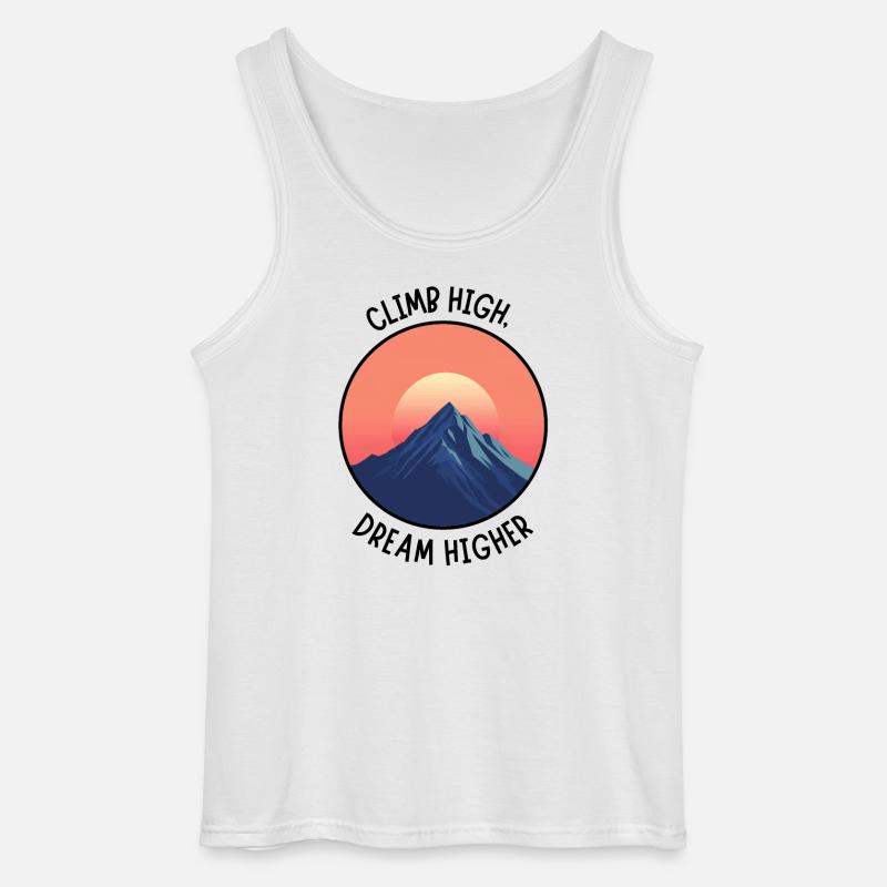 Wanderlust Design – Bergsteiger Kletterer Geschenk - Gildan Männer Tank Top - Weiß