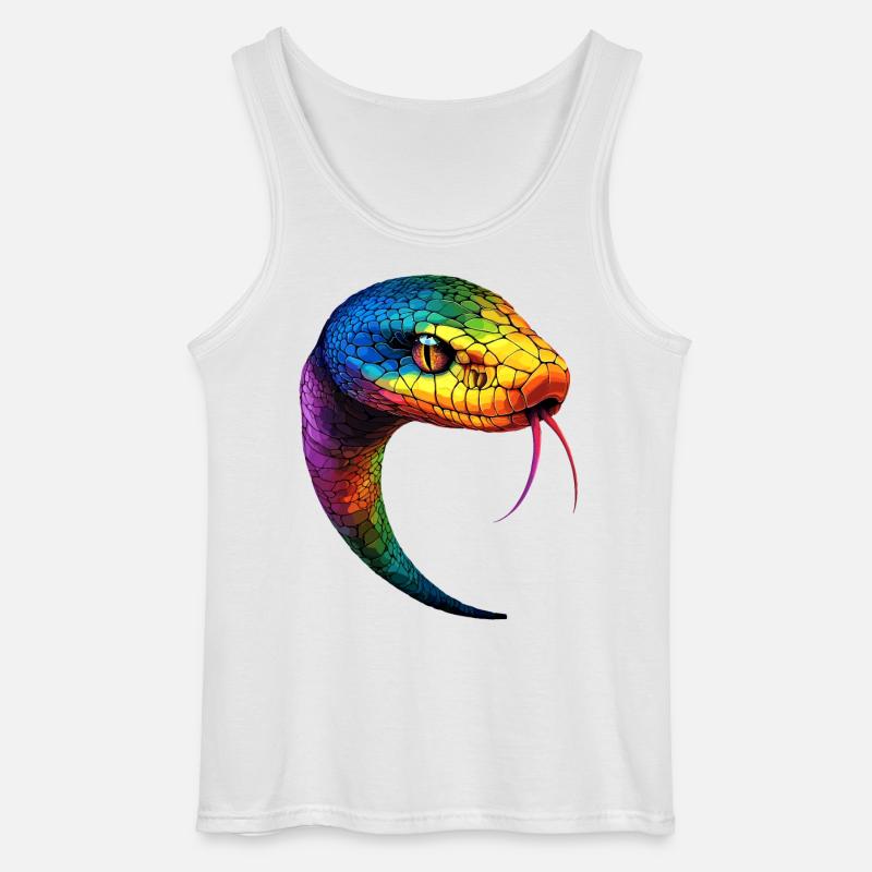 Schlange Python Kobra Mamba Klapperschlange Snake - Gildan Männer Tank Top - Weiß