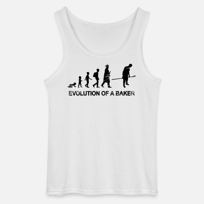 Entwicklung vom Kind zum Bäcker - Gildan Männer Tank Top - Weiß