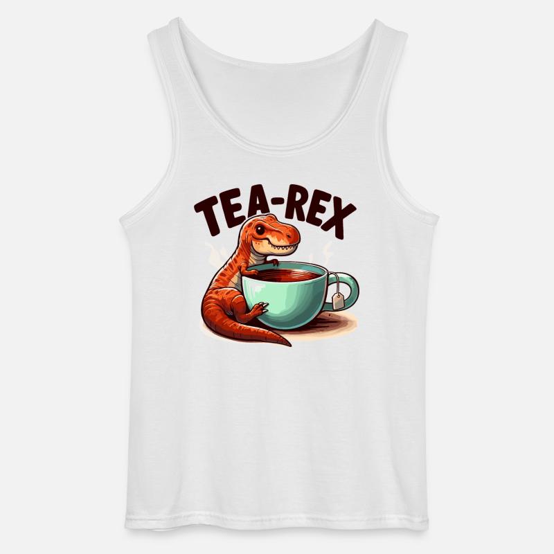 Tee Rex Tee-Rex Teetrinker Geschenk - Gildan Männer Tank Top - Weiß