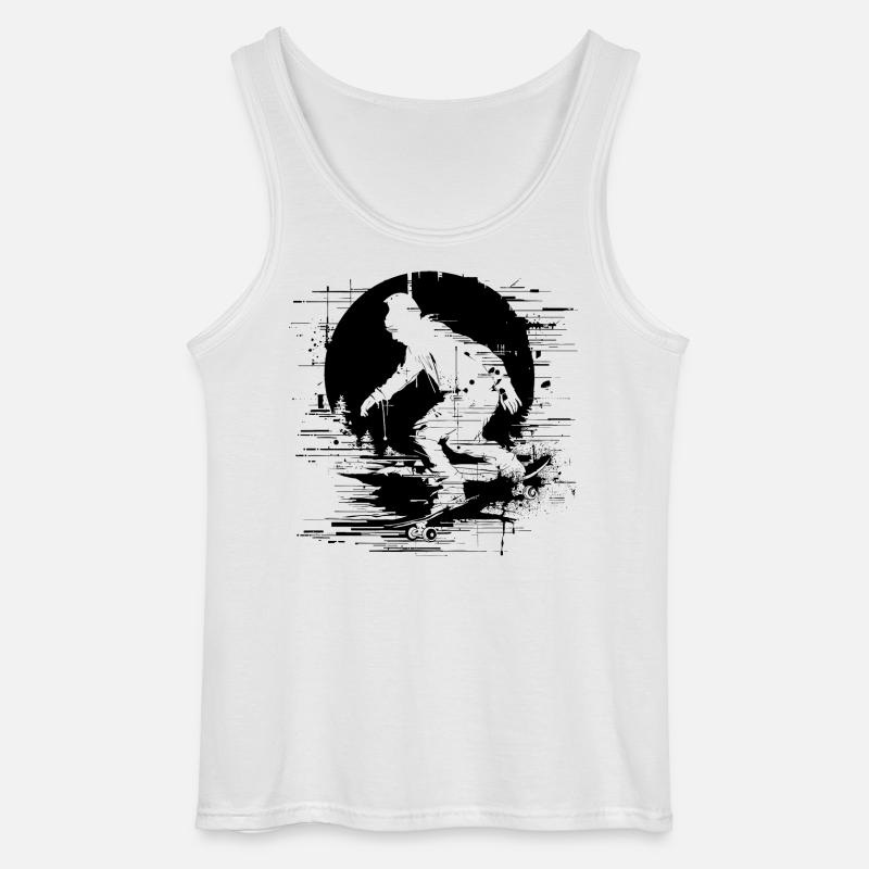 Skateboard Pixel - Gildan Männer Tank Top - Weiß