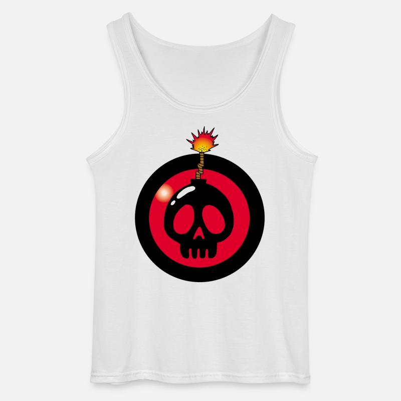 Explodierender Schädel - Gildan Männer Tank Top - Weiß