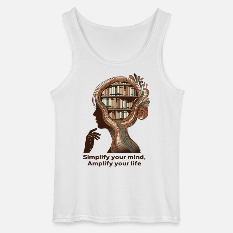 Simplify your mind Achtsamkeit Design - Gildan Männer Tank Top - Weiß