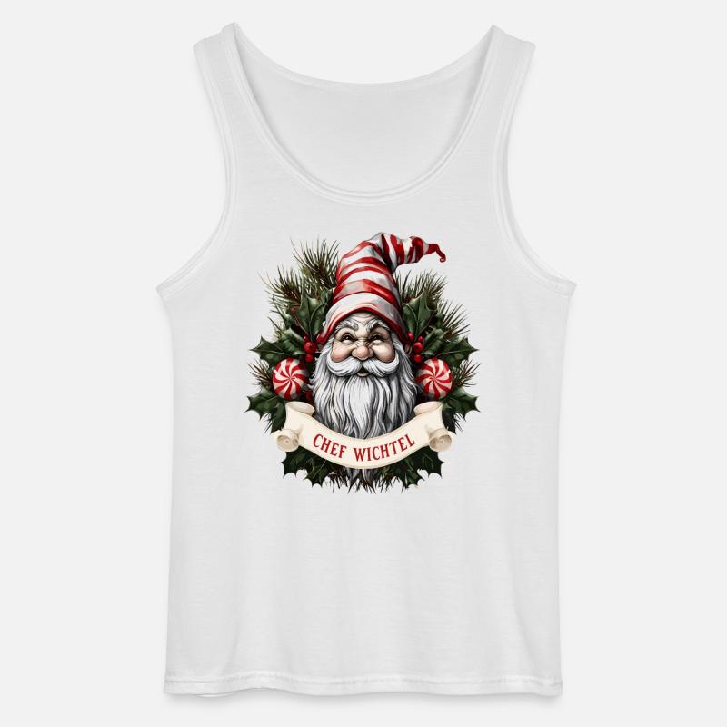 Chef Wichtel Weihnachtsgnom - Gildan Männer Tank Top - Weiß