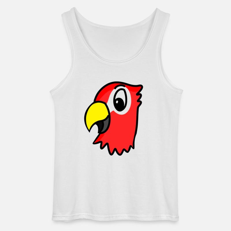 Papagei Kopf - Gildan Männer Tank Top - Weiß