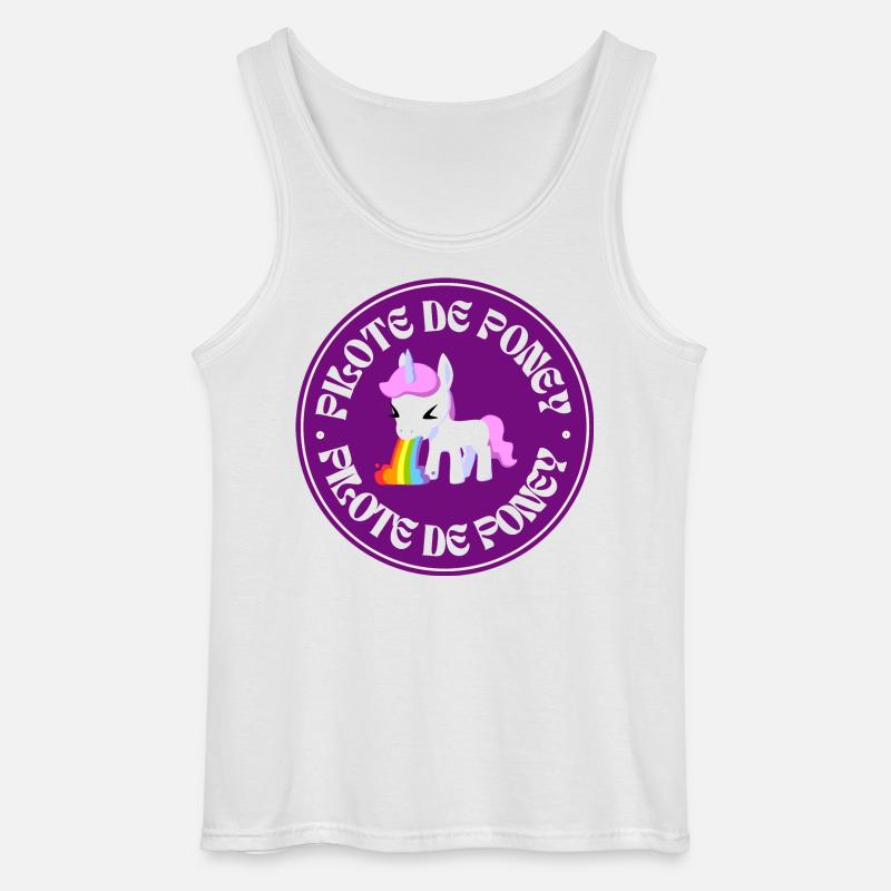 Pony-Pilot - Gildan Männer Tank Top - Weiß