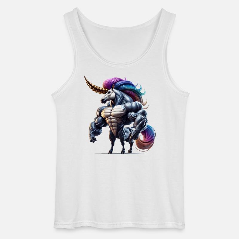 Super Einhorn - Gildan Männer Tank Top - Weiß
