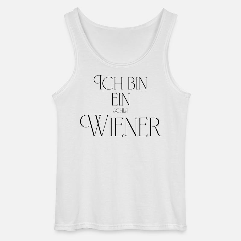 Ich bin ein (Schla) Wiener - Gildan Männer Tank Top - Weiß