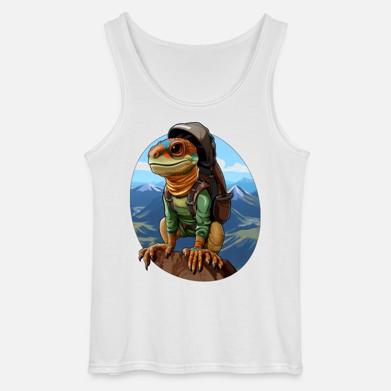 Eidechsen Bergsteiger / Wandern Eidechse - Gildan Männer Tank Top - Weiß
