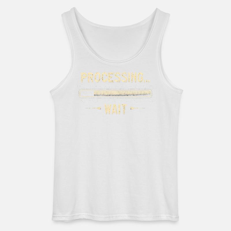 Processing... Please Wait - Gildan Männer Tank Top - Weiß