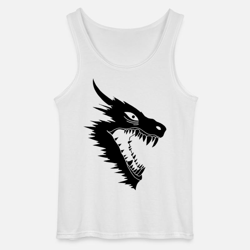 Angriff des Schwarzen Drachen - Gildan Männer Tank Top - Weiß