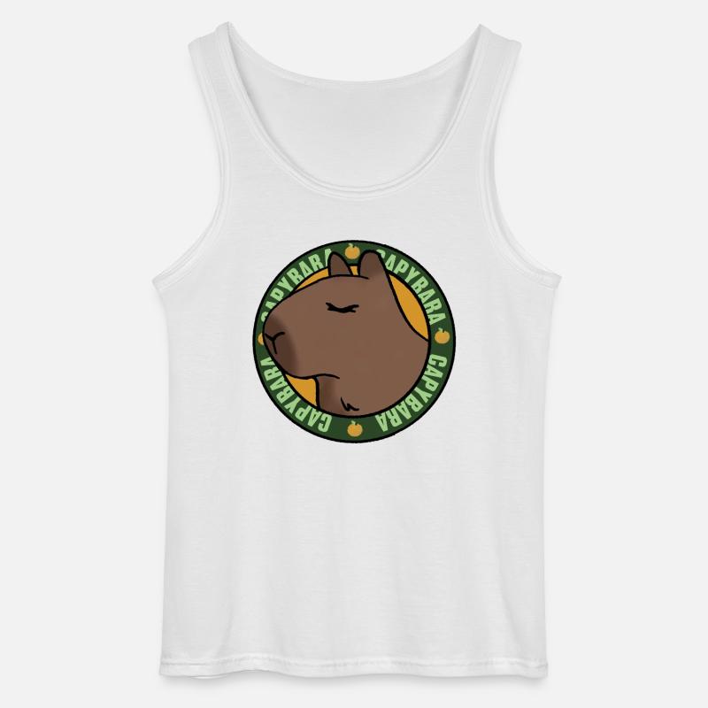 Capibara rilassato - Vibrazioni rilassate - Canotta da uomo Gildan - bianco
