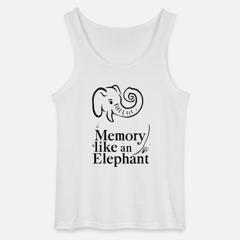 Memory Like an Elephant - Gildan Männer Tank Top - Weiß