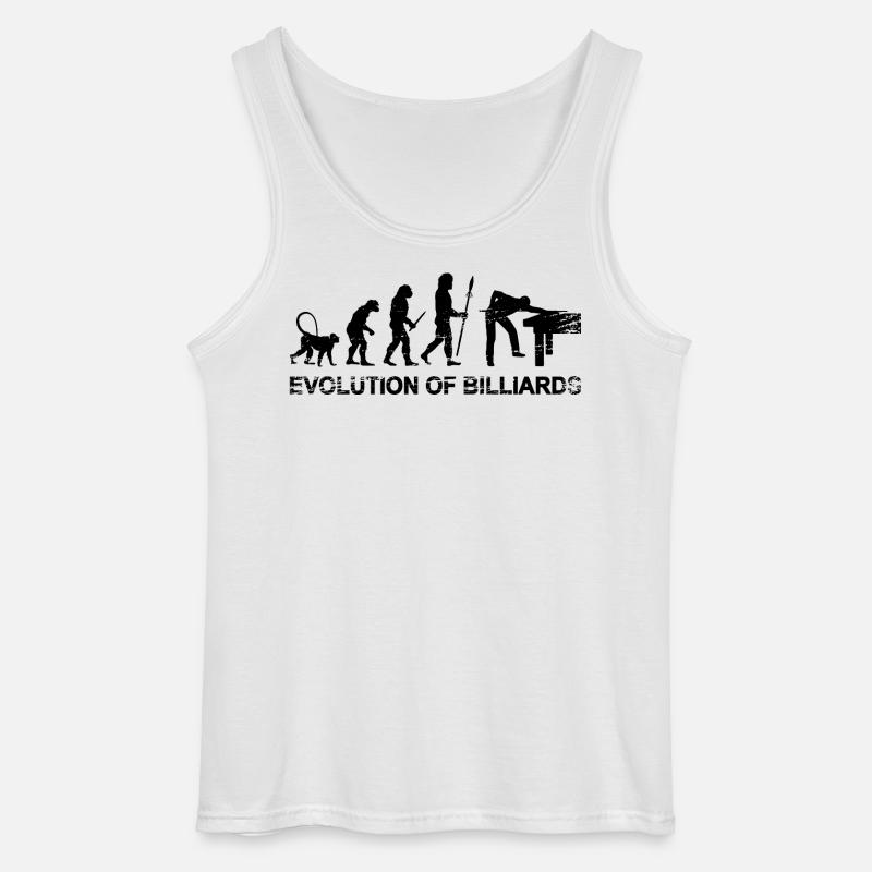 Billard Evolution - Gildan Männer Tank Top - Weiß