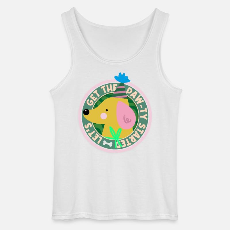 Get the Paw-ty Started – Partyhund - Gildan Männer Tank Top - Weiß