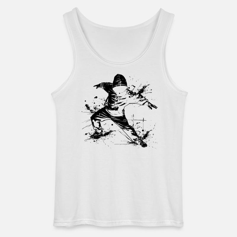 Breakdancer Graffiti - Gildan Men’s Tank Top - white