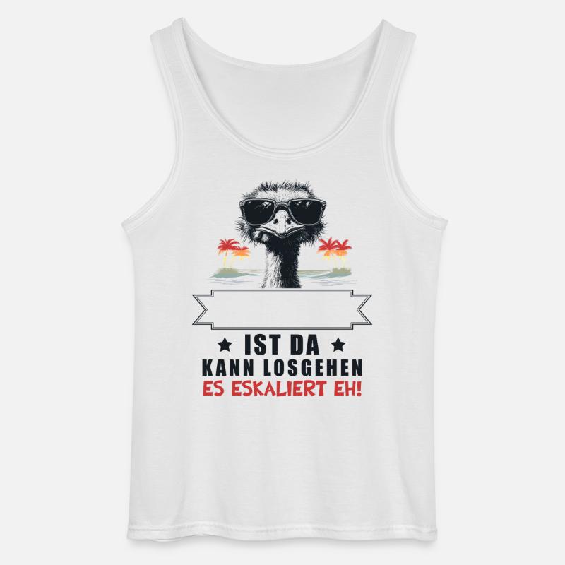 It's escalating anyway! Strauss Customizable Name - Gildan Men’s Tank Top - white