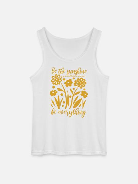Blumen - Frühling - Be the sunshine - Spruch - Gildan Men’s Tank Top - white