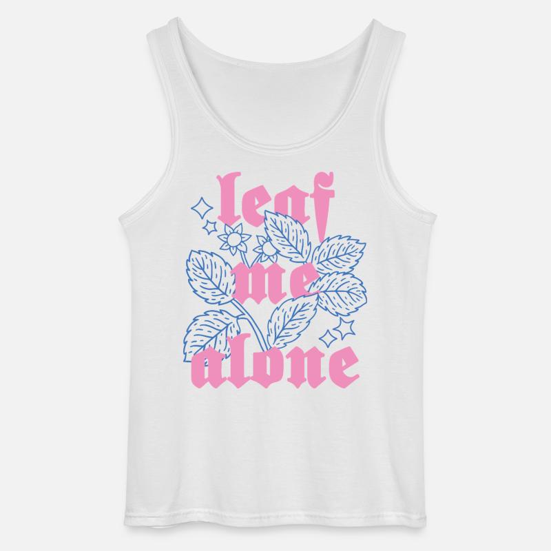 Leaf Me Alone – Botanique avec attitude - Débardeur Gildan Homme - blanc