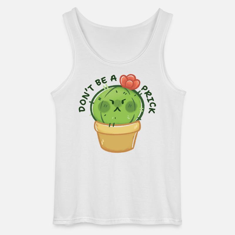 Grumpy Kaktus mit Botschaft - Gildan Männer Tank Top - Weiß