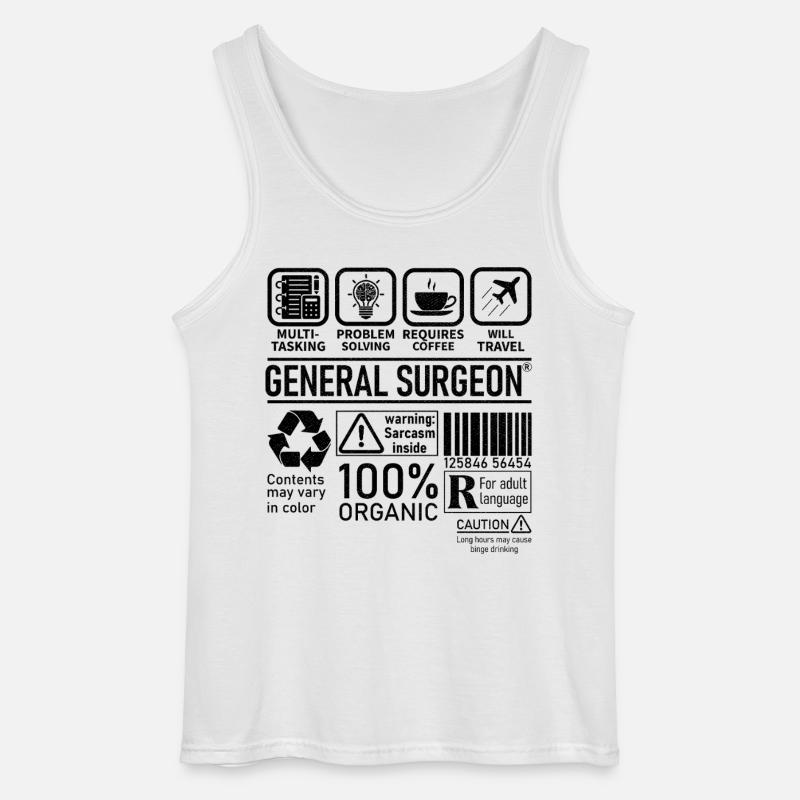 General Surgeon multi tasking problem solving - Gildan Men’s Tank Top - white