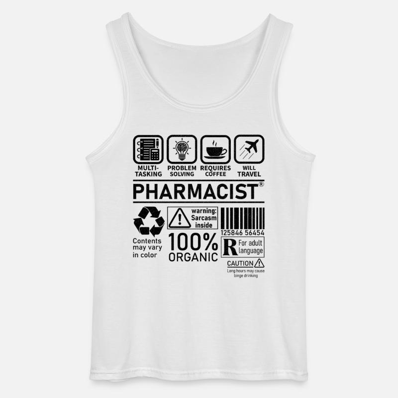 Pharmacist multi tasking problem solving - Gildan Männer Tank Top - Weiß