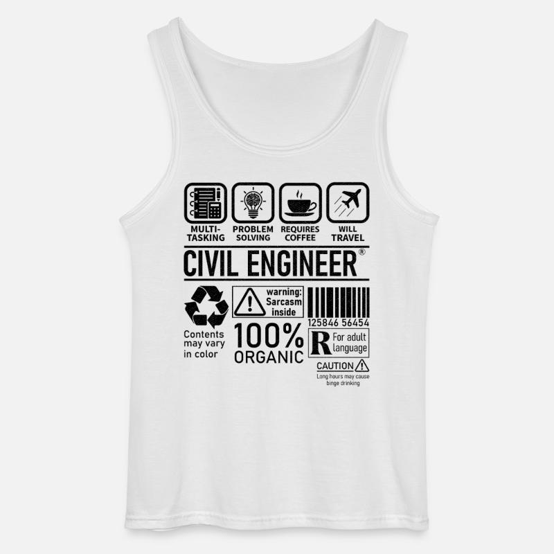 Civil Engineer multi tasking problem solving - Gildan Männer Tank Top - Weiß