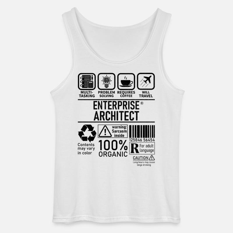 Enterprise Architect multi tasking problem solving - Gildan Men’s Tank Top - white