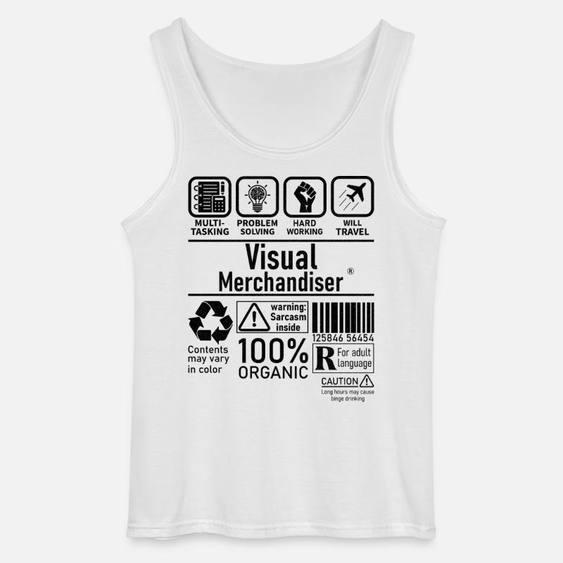 Visual Merchandiser résolution de problèmes multitâches - Débardeur Gildan Homme - blanc