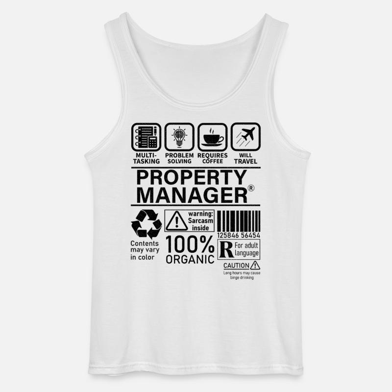 Property Manager Multi Tasking Problem Solving - Gildan Men’s Tank Top - white