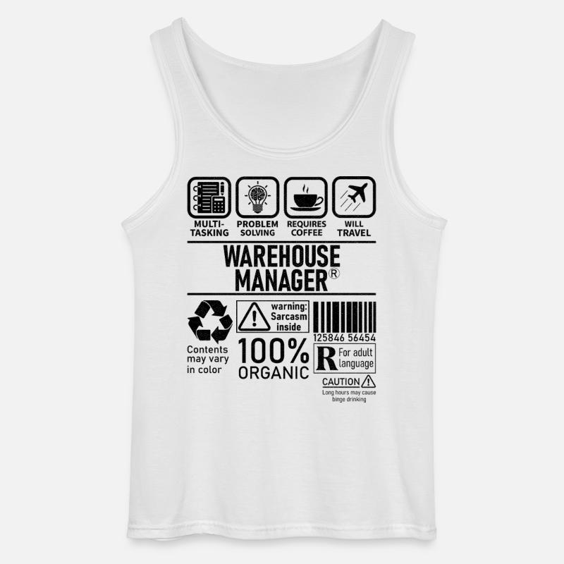 Warehouse Manager multi tasking problem solving - Gildan Men’s Tank Top - white