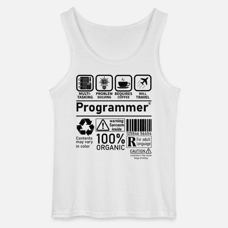 Programmer multi tasking problem solving requires - Gildan Männer Tank Top - Weiß