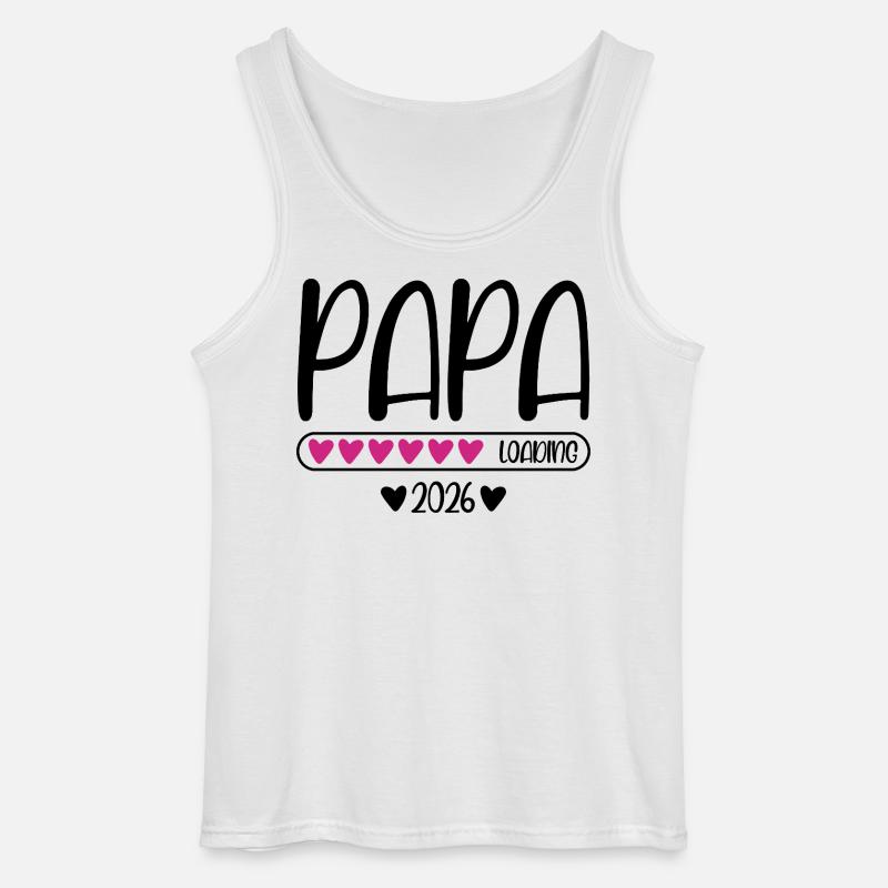 Papa 2026 loading - Gildan Männer Tank Top - Weiß