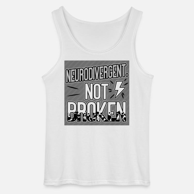 Neurodivergent Not Broken – Neurodiversity Pride - Gildan Männer Tank Top - Weiß